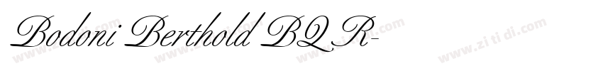 Bodoni Berthold BQ R字体转换